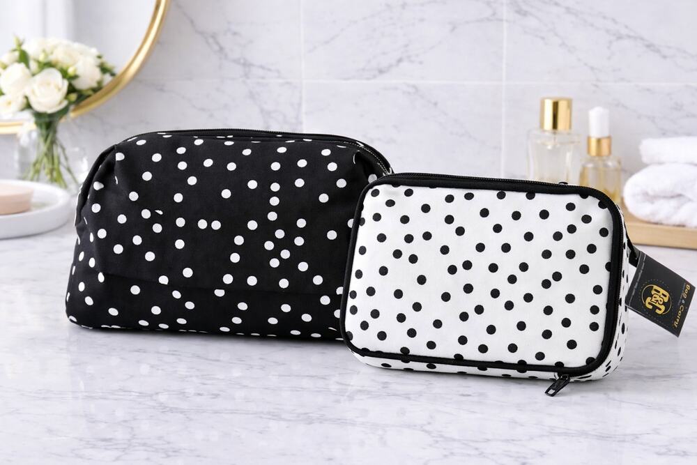 Bag & Carry/Bang & Carsen Polka Dot Travel Set –Cosmetic Bag + Jewelry Organizer